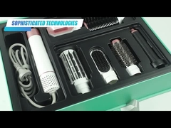 6 em 1 Ion Blow Dryer Brush Curler negativo utiliza ferramentas a escova de ar quente cerâmica