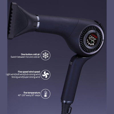 Secador de cabelo de alta velocidade com motor sem escova, concentrador de estilo, baixo ruído, negativo iônico
