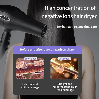 2000w-2300w AC Secador de cabelo com motor controlado por aplicativo Liberação de perfume com luz UV interna
