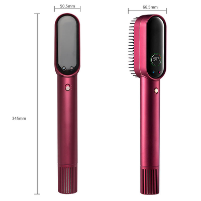 O endireitamento cerâmico do cabelo escova a escova 220V do pente do cabelo reto personalizou a cor