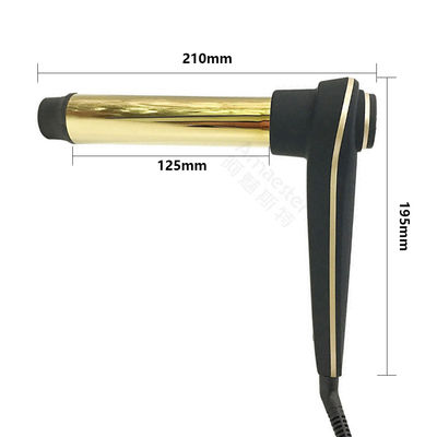 Ouro elétrico do encrespador de cabelo 24k do tambor profissional de 1 polegada para duradouro