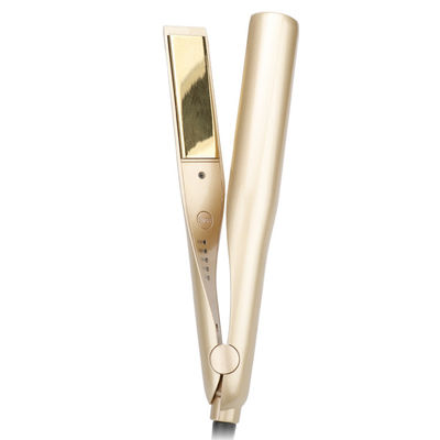 2 em 1 ferro de ondulação 40W de Champagne Gold Titanium Hair Straightener com exposição de diodo emissor de luz