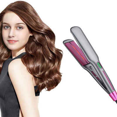 ferro liso 80~230℃ do cabelo do infravermelho de 1inch Rose Golden Titanium Hair Straightener