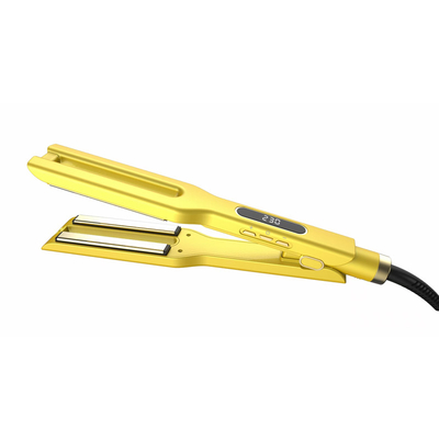 Ferro liso de titânio 4 PTC aquecedores LED digital alisador de cabelo duplo efeito pro rápido elétrico