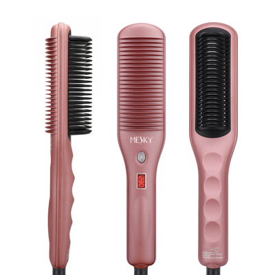 O Straightener rápido cerâmico do cabelo escova o cabelo que denomina o pente quente anti escalda