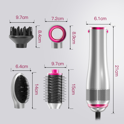 Roxo 4 em 1 escova de ar quente iônica permutável do secador de cabelo de Airwrap Styler com grupos mais secos